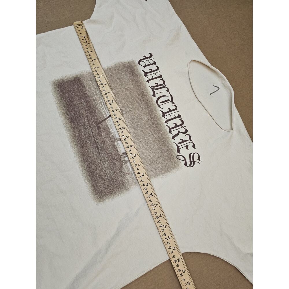 NEW YEEZY YZY Gosha Long Sleeve Vultures Album Box T Shirt Cream Sz 1 S/M Kanye - Picture 5 of 9